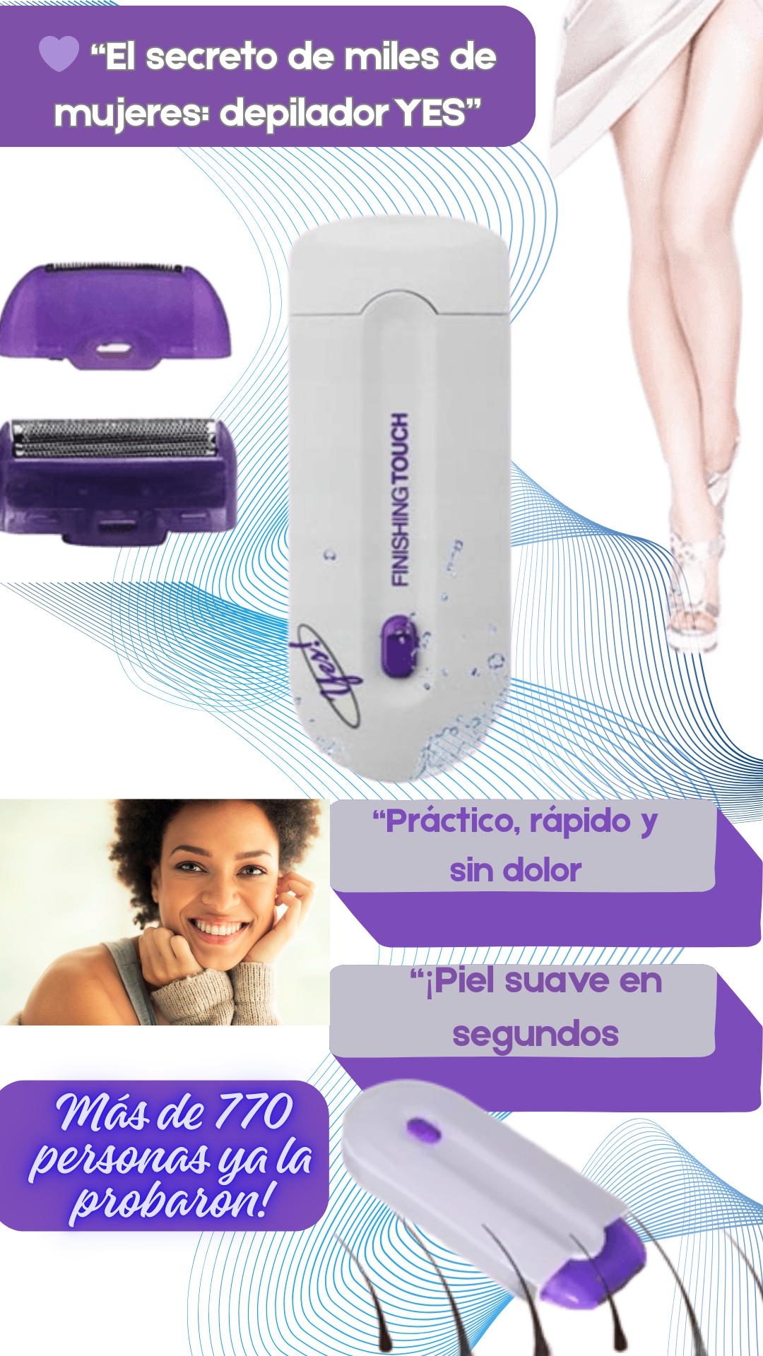 DEPILADOR YESS Dile Adios al vello !